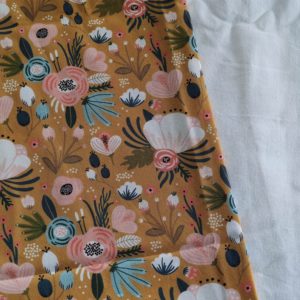 Précommande panier projets tricot - Choix tissu -moutarde - Maloraé designs
