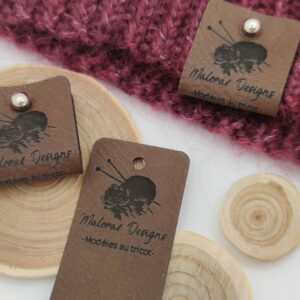 Étiquettes à rivets - Maloraé Designs - Marron
