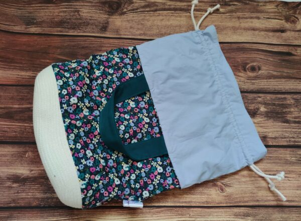 Panier projet tricot Nomade - Fleuris - Taille M - Maloraé Designs