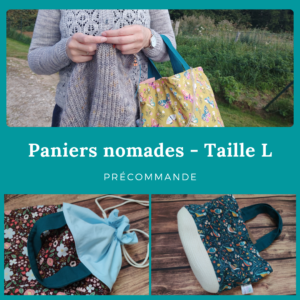 Précommande Taille L - Panier projets tricot nomades - Maloraé Designs