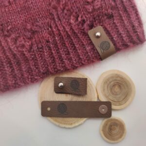 Étiquettes à rivets Pelote 🧶 - Marron - Maloraé Designs
