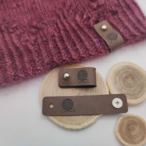 Étiquettes à rivets - Pelote 🧶 - Marron