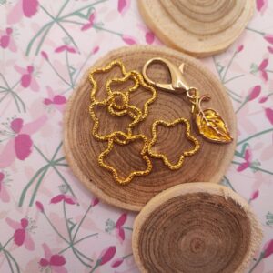 Lot anneaux marqueurs - Étoiles et feuille jaune - Maloraé Designs