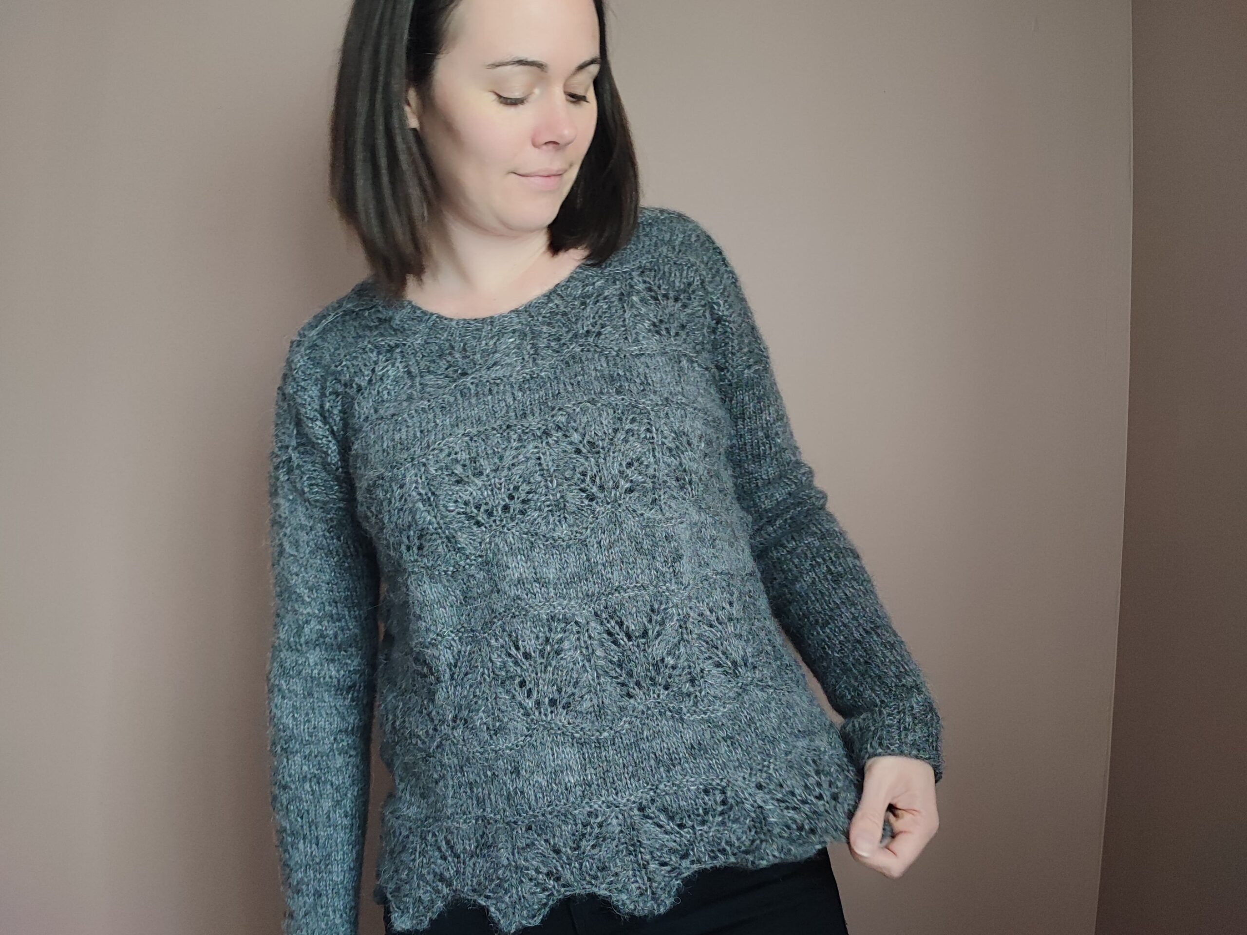 Pull Dentelle Bleu Jeans SPOT - Taille S/M 36/38 - Coton Et Acrylique - Neuf Sans étiquettes