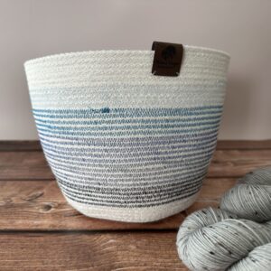 Paniers à en-cours - Taille L - Blue Addict! - Accessoires tricot - Maloraé Designs