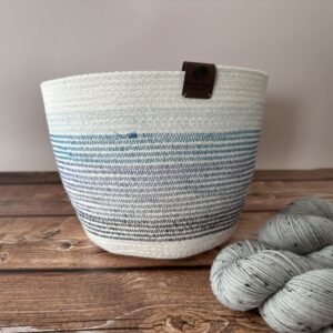 Paniers à en-cours - Taille L - Blue Addict! - Accessoires tricot - Maloraé Designs